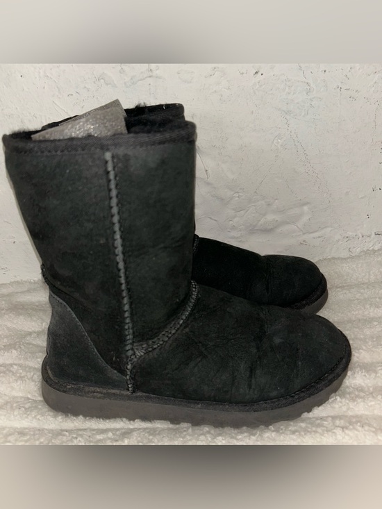 UGG Shoes - UGG Classic Black Suede mid calf Shearling Boots